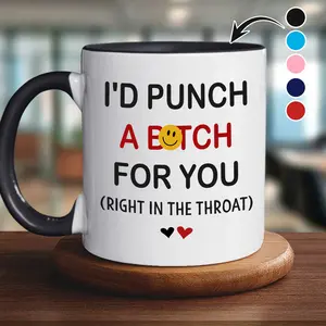 Gift - I'd Defend You Mug, Funny Ceramic Mug Friendship Birthday Gift, Coffee Mug For Bestie, Best Friend