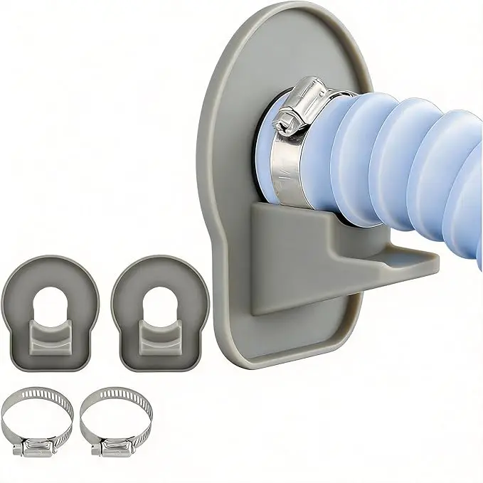 2 Pack Swimming Pool Hose Holders for Above Ground Pools Heavy Duty Intex-Compatible Pipe Support Brackets with Adhesive Tape Prevent Hose Sagging & Improve Water Flow Stability