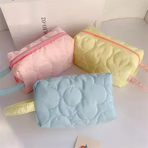 Flower Stitch Makeup Carrying Pouch