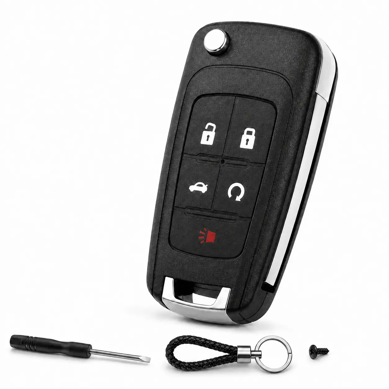 Replacement Smart Key Fob with Lanyard - Keyless Entry Remote for Chevy Equinox, Camaro, Cruze, Malibu; Buick LaCrosse; GMC Terrain 2010-2018, Car Key Replacement Auto Accessories
