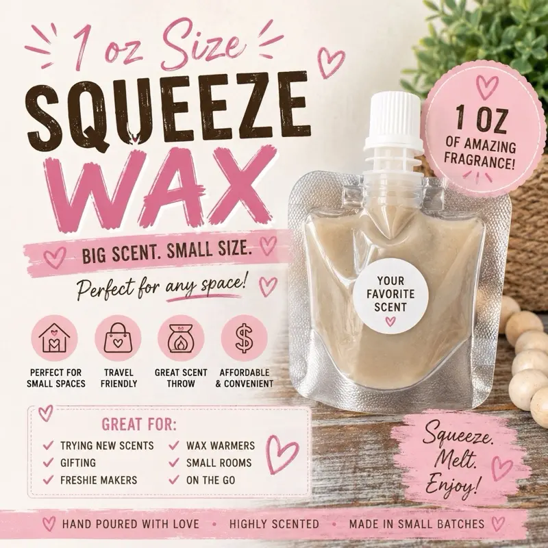 Live Claim 1 Oz. Sample - No-Mess Home Fragrance Aroma Freshener, Room Decor Wax Melts (Available in Multiple Scents)