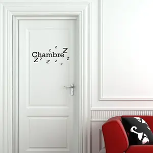 French Porte Chambre Zzz  Zzz Bedroom Door Sticker Bedroom Sleep Decal Home Decor