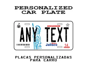Personalized Car Plate JALISCO - Decorative Aluminum Plate with High-Gloss Finish