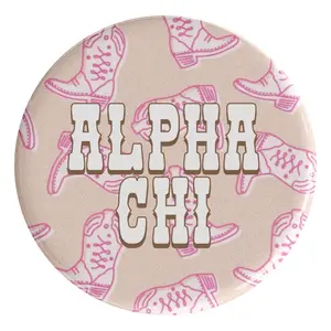 Alpha Chi Omega Boot Scootin' Sorority Button