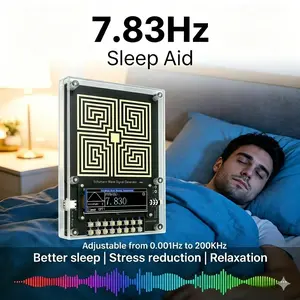 7.83hz Frequency Generator, Adjustable 0.001hz to 200khz Sine Wave, USB Powered Schumann Resonance, Pulse Audio Device for Sleep, Yoga, Meditation, Sleep Aid