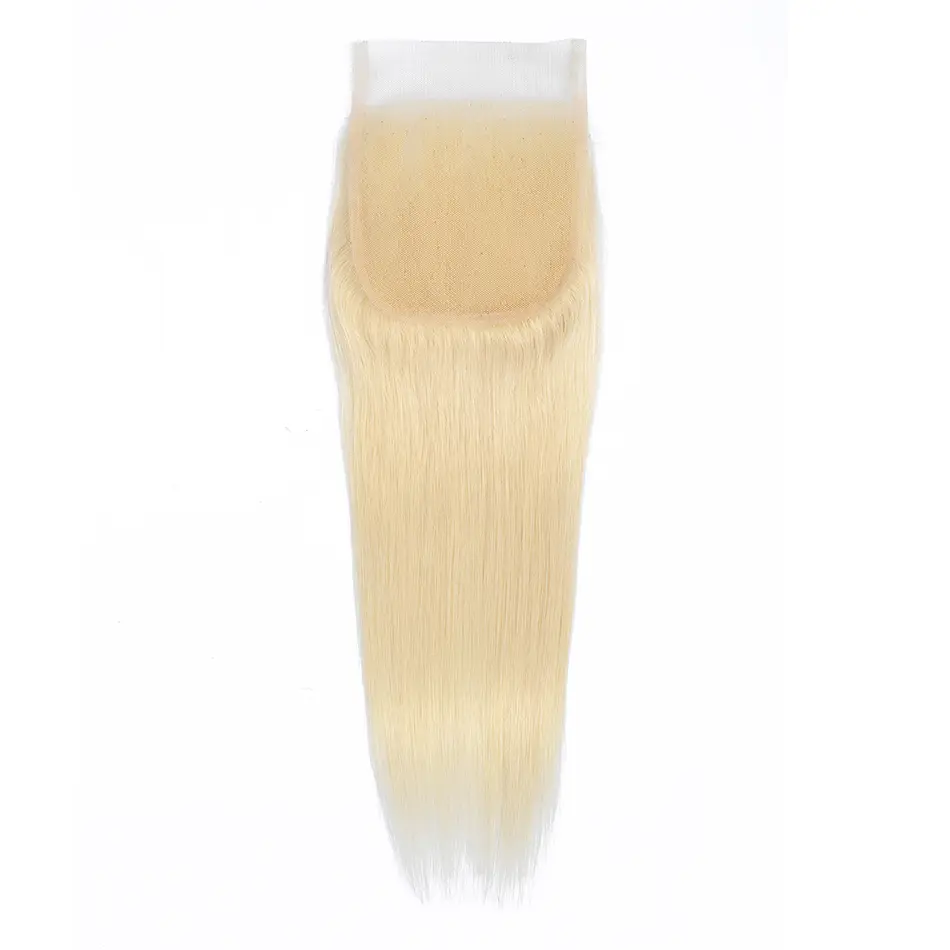 100% Human Hair Made Blonde 613 4x4 Transparency Lace Closure