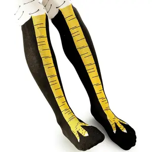 Chicken Leg Socks - 3D Novelty Funny Knee-High Chicken Costume Feet Socks, Novelty High Socks Funny Gifts,25 inches Animal Paw Socks for Adult Women Men Thanksgiving Xmas Gifts Birthday Party Christmas Stocking Stuffer