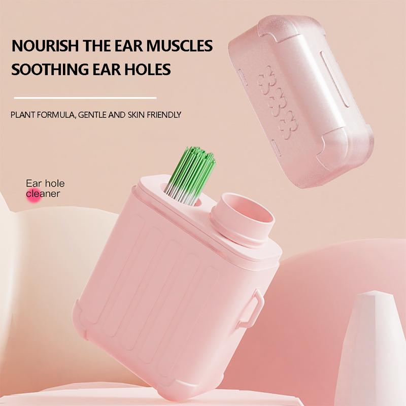 Ear Hole Cleaner Thread,Earring Hole Cleaner,Ear Piercing Aftercare Cleaning Set with 240pcs Disposable Ear Piercing Cleaning Floss & 15ml Cleaning Solution for Women Men