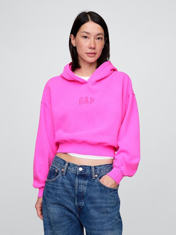 Gap Women's VintageSoft Arch Logo Cropped Hoodie