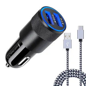 for Samsung Galaxy S+ S S FE, Fast Car Charger Adapter with Type C ft Cable for Samsung Galaxy S Edge Ultra Plus S+, S S S S Se S S S, Note    , G, Quick USB Car Plug