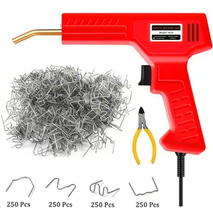 Plastic welding machine car bumper welding gun, equipped with 1000 welding nails and pliers, suitable for car bumper repair plastic body repair tool set