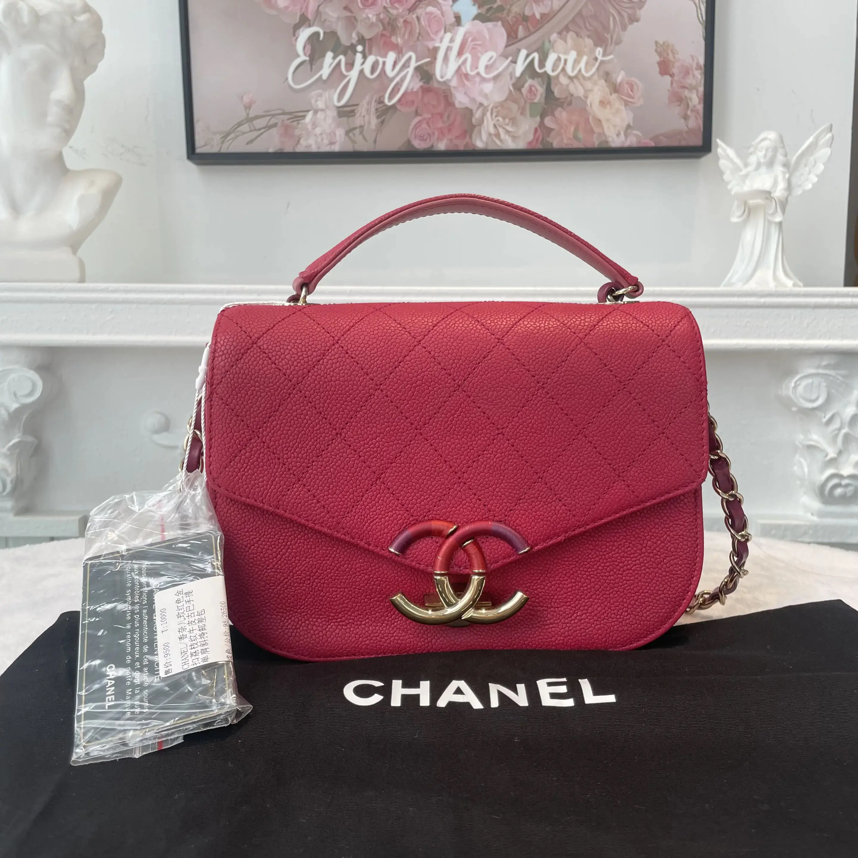 Pre-owned CHANEL Caviar Crossbody Bags BJ11018050115 19 Coco Cuba Flap Bag Red