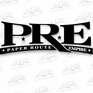 PRE Paper Route Empire Car Window Decal - High-Quality Vinyl Sticker for Custom Vehicle Graphics