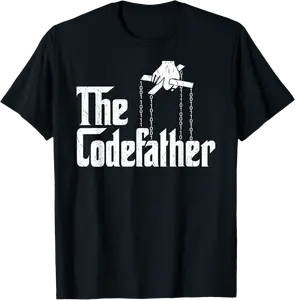 Mens The Codefather Coding Computer Programmer Geek Nerd T-Shirt - Jenniferlau Shop 62B0B82QY886