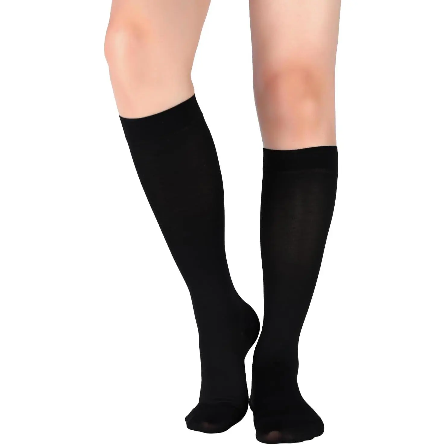 Knee High Compression Socks for Men and Women, 15-20 mmHg Lightweight Opaque Medical Support Stockings, Compression Stockings, Knee Socks, Fast Shipping, Beauty, 15-20Mmhg