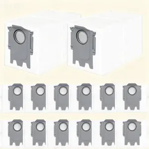 14 Pack Replacement Dust Bags Compatible with Roborock Robot Vacuum Models QV35A Qrevo S5V QV35S Saros 10 10R Z70 Qrevo Pro Plus MaxV Master Curv Edge S5X S8 MaxV S8 Max Ultra, Durable & Reusable, Secure Fit, Easy to Install, High Capacity Dust Collection