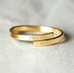 Geometric Adjustable Ring, Fashion New Oil Press Open Trusgt God Inspirational Couple Ring, Wedding Promise Rings, Casual Style, All Seasons Jewelry, Geometric Design Ring, Promise Rings