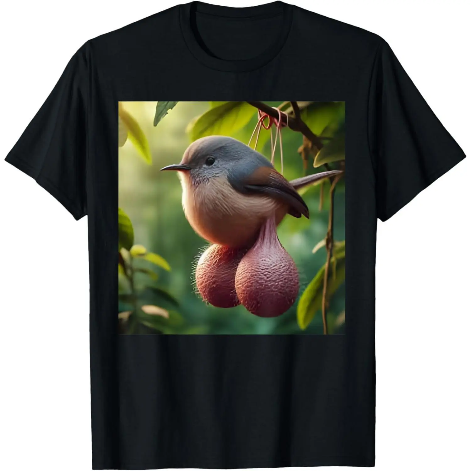 Funny Bird Meme Graphic T-Shirt for Men, Classic Shortsleeve Crewneck in Soft 100% Cotton, Fitted Casual Streetwear Top, Crew Neck, Meme Shirts Funny, Funny T-Shirts Meme