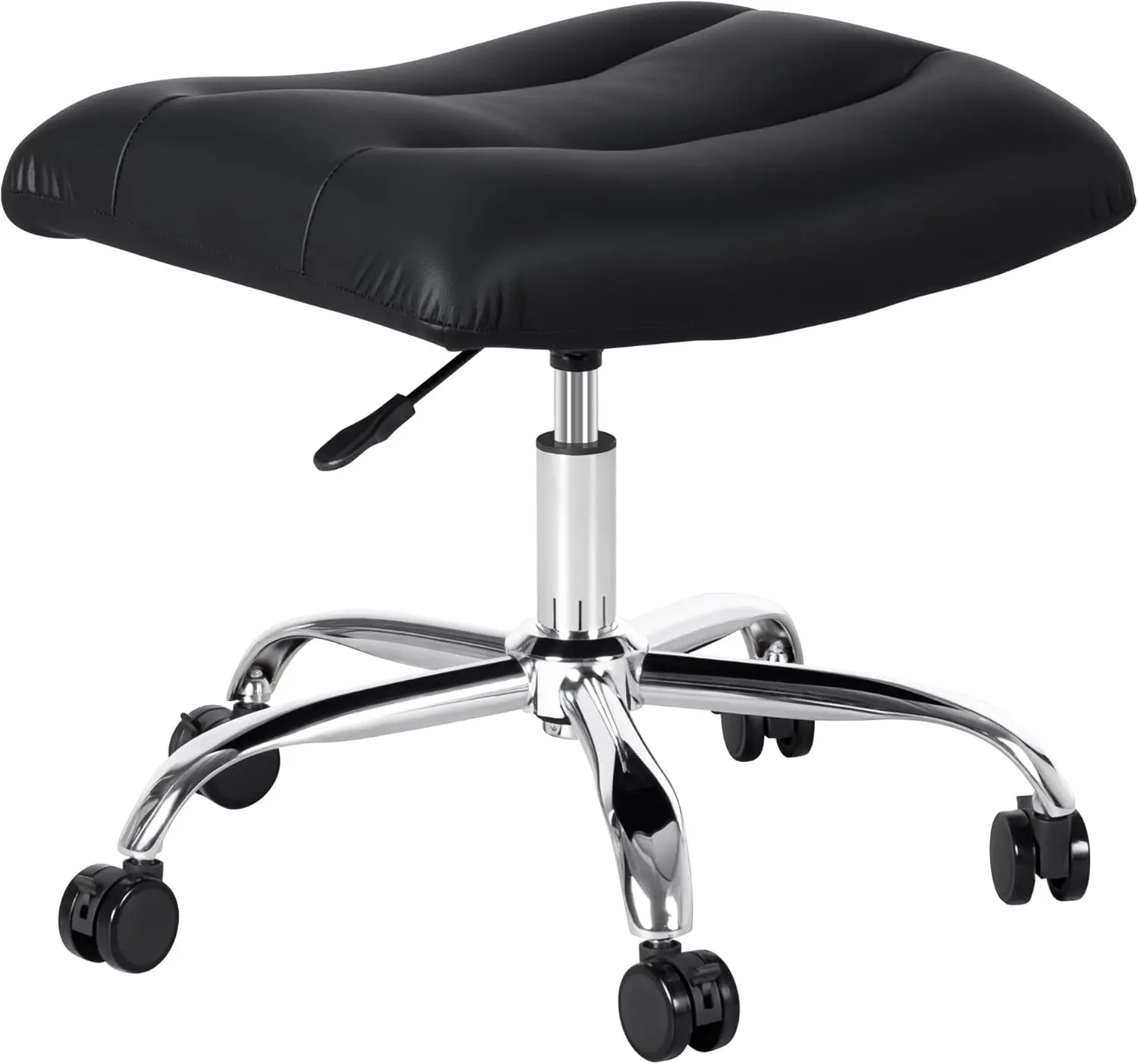 Mobile Gaming Office Footrest Stool Under Desk Multi-use Height Adjustable Rolling Foot Stool Rest Ottoman ()