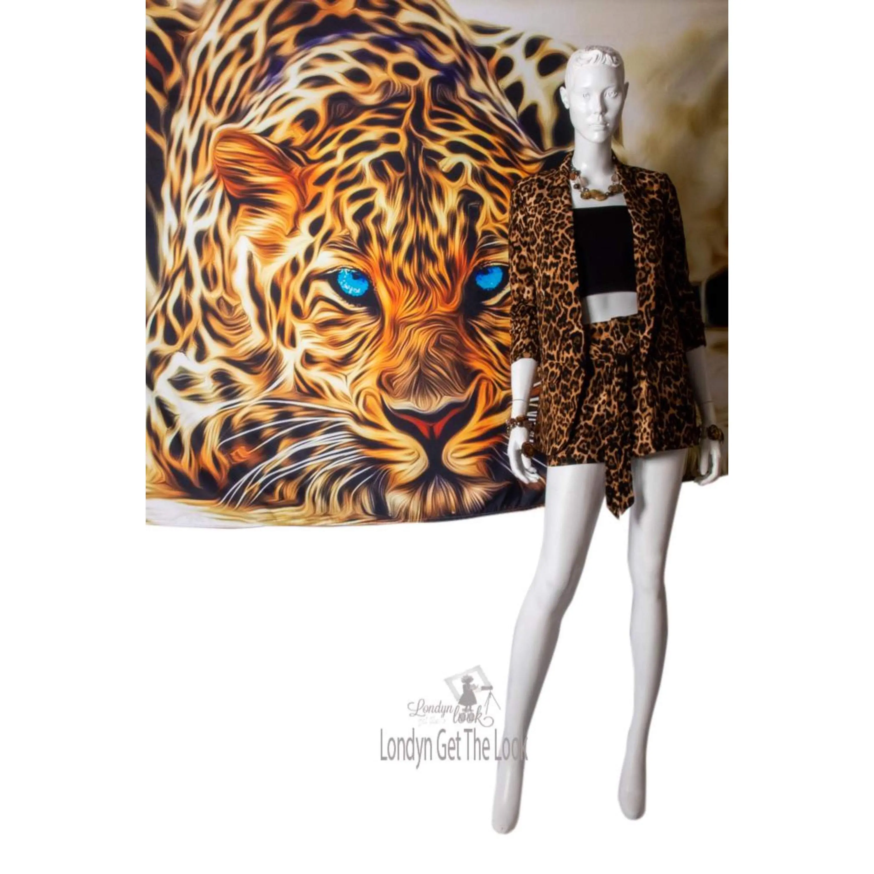 Wild Thing Leopard Print Blazer And Shorts Set