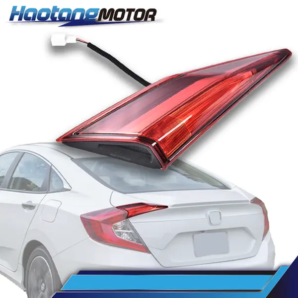 CROSSDESIGN Tail Light Lamp Fits For 2016-2020 Honda Civic Sedan,Left Driver Side Trunk Rear