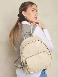 The Sariya Studded Backpack Off White