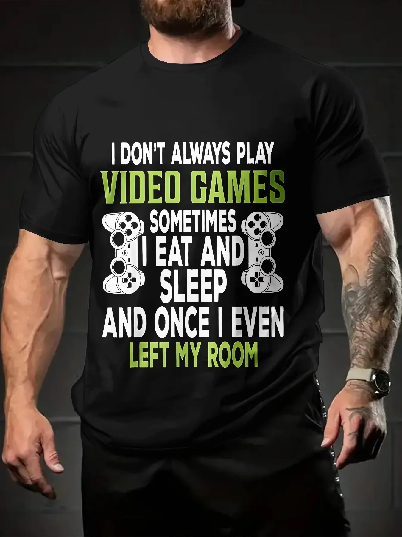 Men's Gamer Fun 3D Digital Printed T-shirt, casual and versatile sporty Menswear men's crew neck Round neck short-sleeve, suitable for daily wear, a perfect holiday gift for men