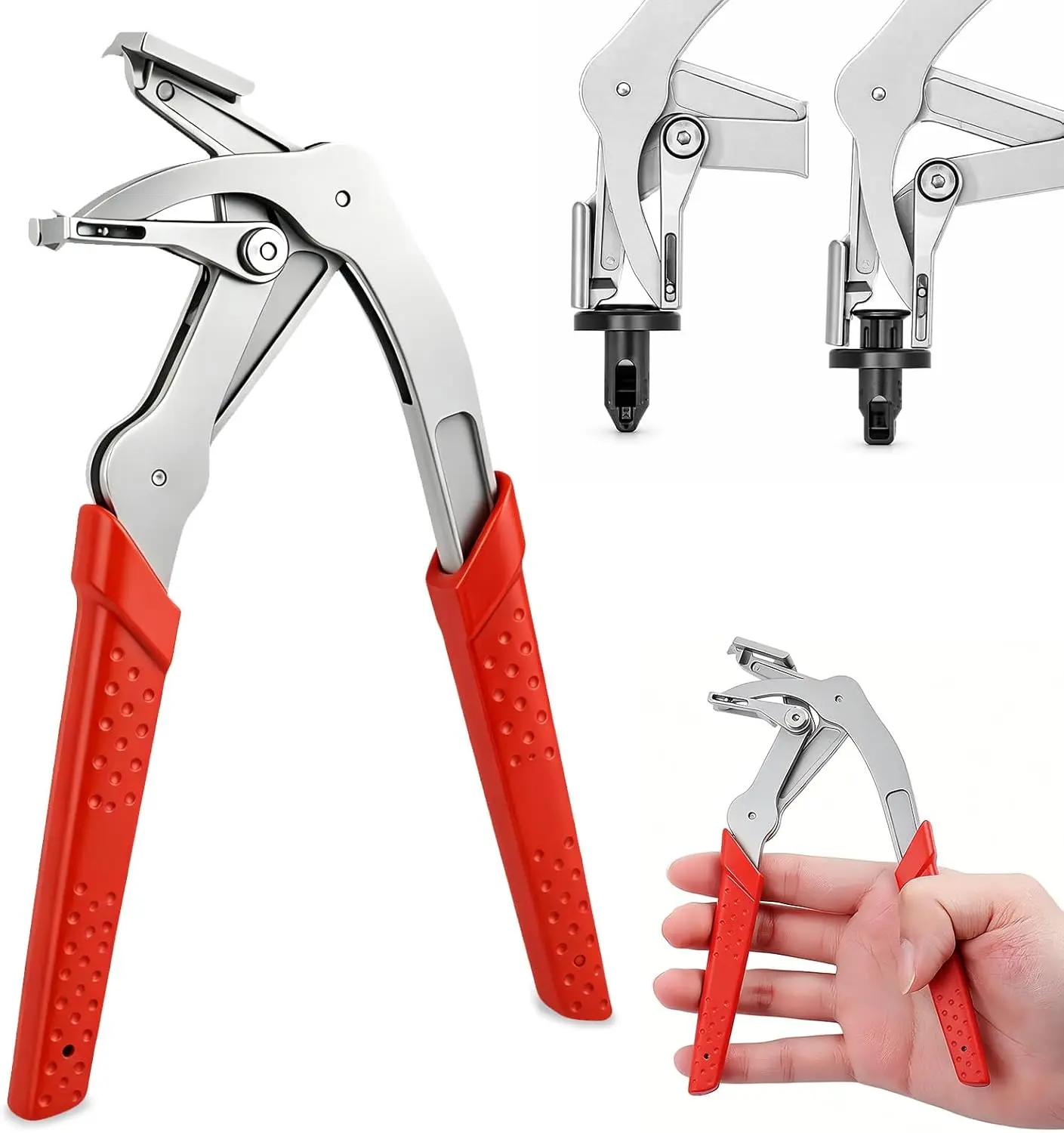 17-4 Stainless Steel Car Clip & Panel Clip Removal Pliers - Spring-Loaded Fastener Puller, Durable Tools for Auto Repair, Car Repair Tools for Automotive Enthusiasts