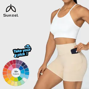 Summervibes[Limited Stock] Sunzel Women’s High-Waisted No-Front-Seam Biker Shorts — Squat-Proof Yoga/Workout/Gym/Bike Shorts