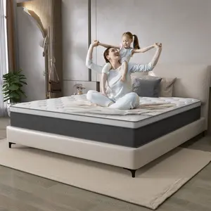 14 inch Medium Firm Hybrid Good Mattress Memory Foam and Pocket Spring Twin Full Queen King Size Mattress In a Box bed  mattress motion isolation