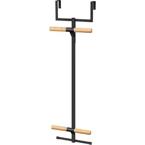 Over The Door Backpack Hanger, Backpack Holder for Closet, 2 Tiered Rack Backpacks, Hook Organizer for Schoolbag, Bag, Easy Installation(Black,1)