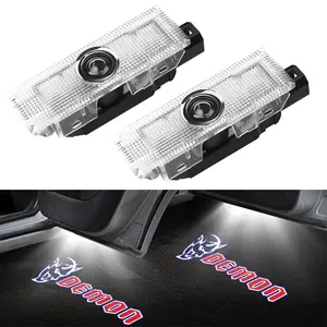 2pcs DEMON Logo Door Lights LED Projector Ghost Shadow Light For Dodge Demon 2013- 2019 SRT Dodge Door Light Puddle Lamp
