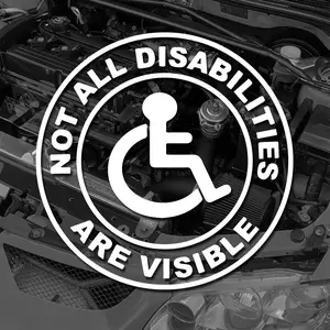 2025 “Not All Disabilities Are Visible ”stickers?For Cars, Trucks, Walls, Laptops, Windows, Motorcycles, Bumpers Or Crafts