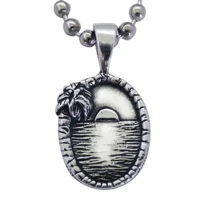 The Sunset Ocean two-sided Pendant by Strickly Boarding Company and Joe Paradise.  Made by surfers for surfers.  Keep the stoke with you always.  The undisputed leader in custom surf jewelry.