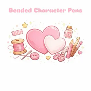 JFKreations Character Beaded Pen - Unique Beaded Design for Personalized Writing Tools - Ideal for Daily Notes and Versatile Use