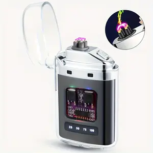 Windproof Electronic Lighter,Flameless Lighter, USB Rechargeable Lighter, Compact & Portable for Camping, Travel, Windproof Lighter Ideal for Outdoor Adventures, Camping,Hiking, Sleek Design, Outdoor Fire Starter