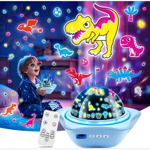 P-ITC01     Star Projector Light Up Toys, Glow In The Dark Stars for Ceiling Projection Kids Toys,Dimmable Night Light Projector for Kids Room,Remote Dinosaur Toys for Boys,Dinosaur Gifts for Toddler Toys