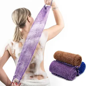 3-Piece African Net Sponge Set with Handle, Long Exfoliating Bath Towel, Shower Scrubber, Exfoliating Net Loofah, Lightweight Care Kit, Fast-Drying Material, Exfoliating Net Sponges, Exfoliating Mesh Sponge