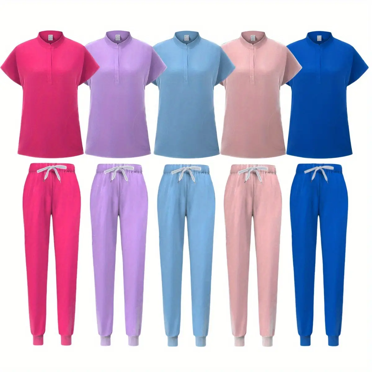 Breathable Stretch Scrubs for Women – Summer Lightweight Quick-Dry Workwear Female Work Garment Nurse Uniform