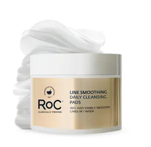 RoC Resurfacing Disks, Hypoallergenic Exfoliating Makeup Remover Pads for Wrinkles and Skin Tone, Hypo-Allergenic Skin Care, Oil-Free Daily Cleanser, 28 Count (Packaging May Vary)