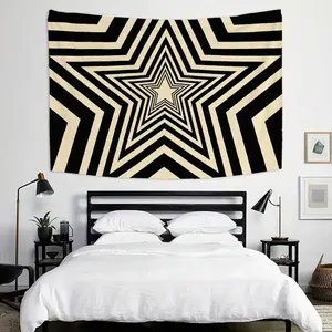 Tapestry  1pc Aesthetic Star Pattern Tapestry, Wall Tapestry Hanging Home Decoration Materials, Hippie Decor For Living Room, Bedroom, Dorm Multicolor
