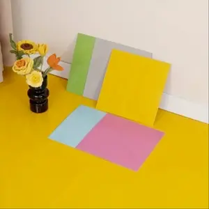 40 Pieces Pure Color Floor Stickers, 7 Colors Self-Adhesive PVC Material, DIY Removable Decorative Tiles for Living Room Bedroom Office Home Decoration