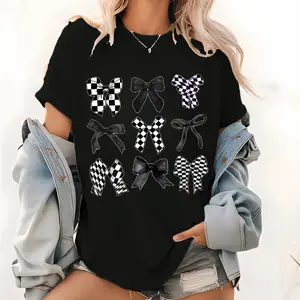 Coquette-style bow shirt for everyday wear
