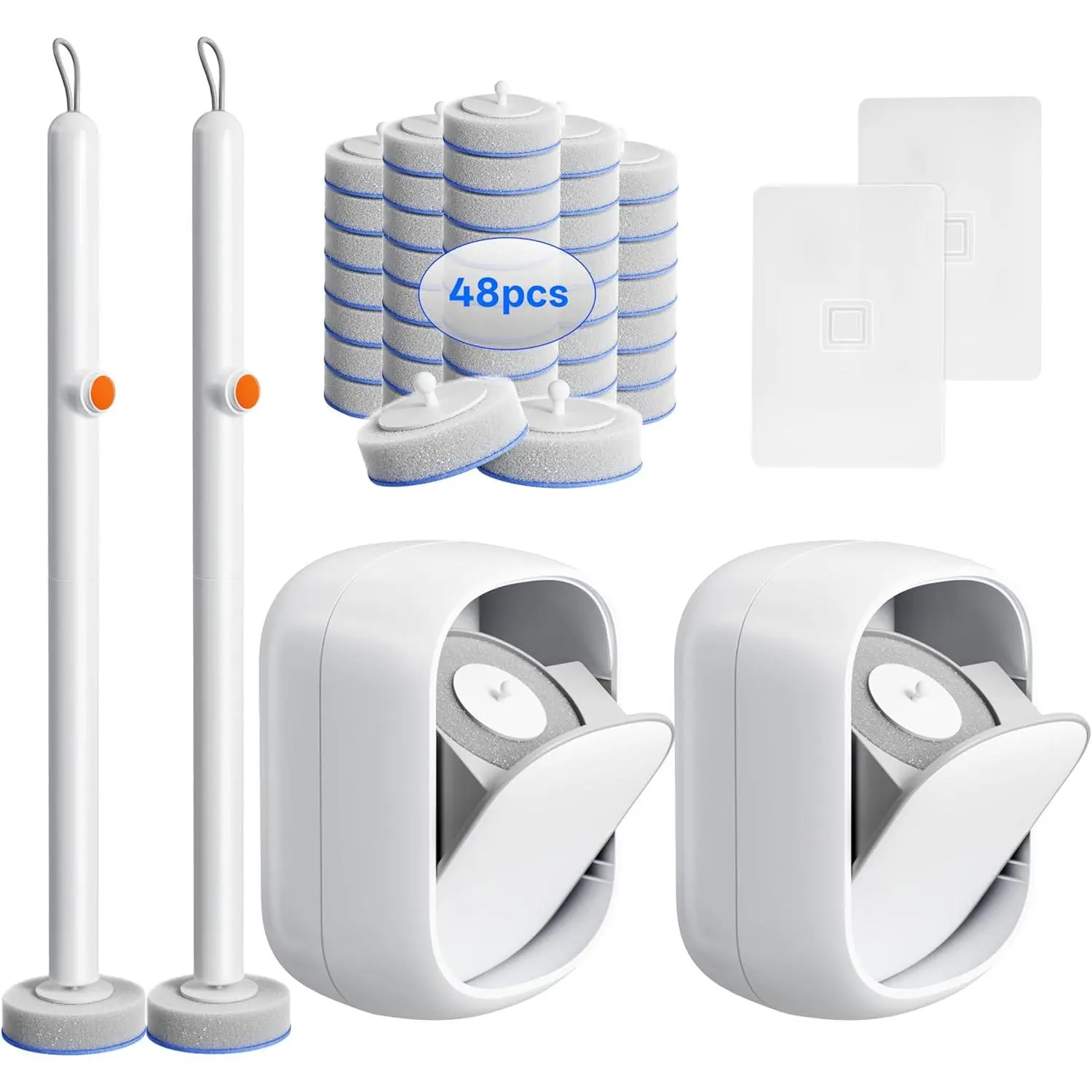 2 Toilet Brush + 48 Refills