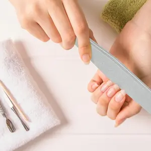 20pcs Nail Buffers, 100/180 Grit Nail Buffer Block, Double Sided Sponge Nail Buffing File Manicure Tool for Acrylic/Natural Nails, Grey