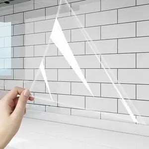 Clear Electrostatic Adhesive Protective Film, 1 Count Washable & Removable Kitchen Cabinet Oil-proof Sticker, Furniture Protective Film for Bathroom, Bedroom, Kitchen, Hotel, Self Adhesive Waterproof