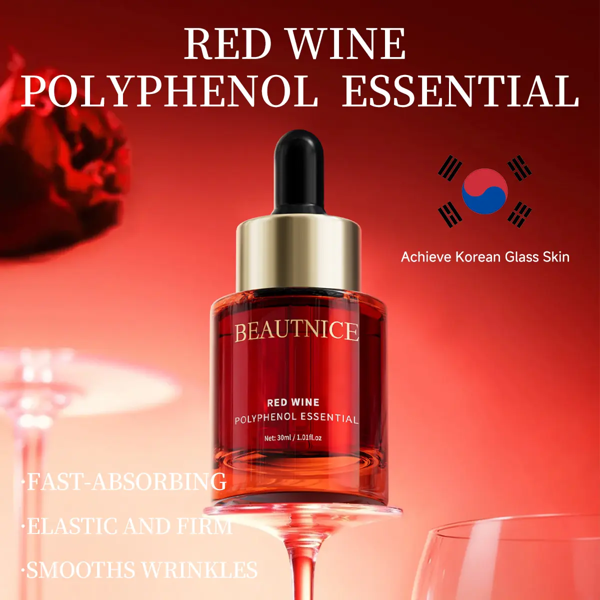 Red Wine Antioxidant Serum - Glass Skin Glow • Deep Hydration - 30ml Red Wine Antioxidant Serum - Glass Skin Glow • Deep Hydration - 30ml