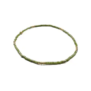 2mm Newport EVERGREEN + Gold Filled Waterproof Bracelet