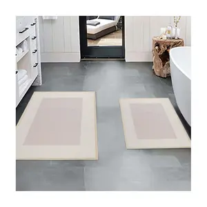 Superior Reno Modern Non-Slip Machine WashableBath Mat Set