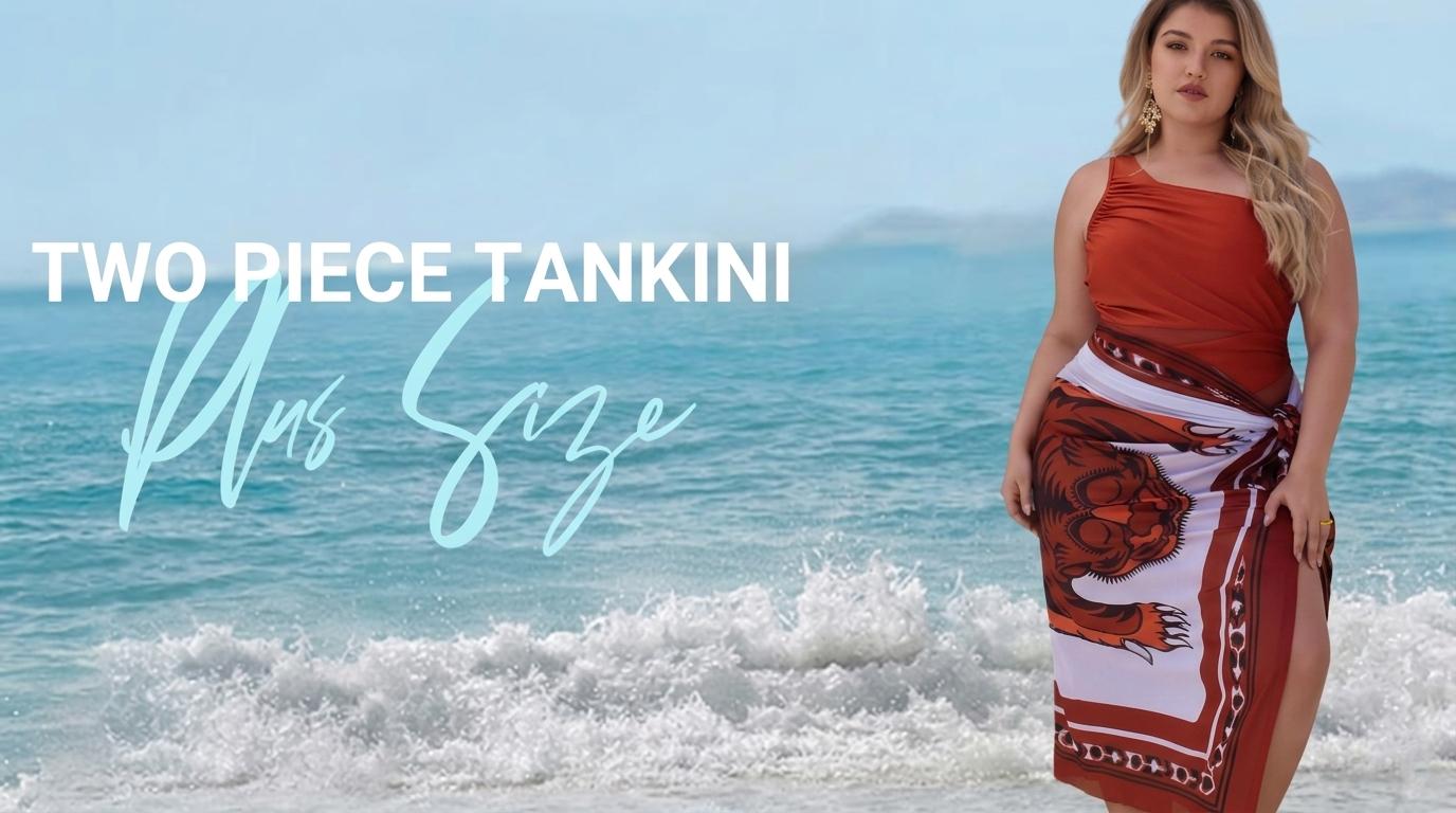 Plus Size Tummy Control Tankini Skirt Mesh Slimming Retro Bathing Suit Set with Wrap Cover Up suit swimming bathing suits for the summer  beach holiday floral print swimsuit